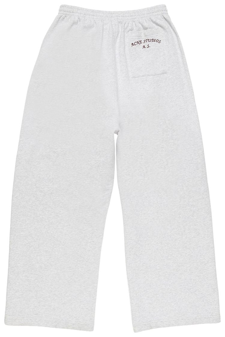 Acne Studios Fleece Logo Sweatpants Pale Grey Melange