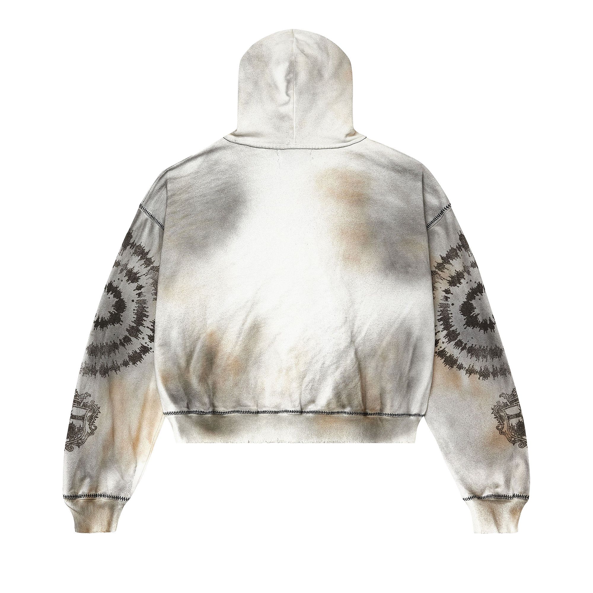 Buy Vale Forever Spiral Zip Up Hoodie 'Dark White' - 11451