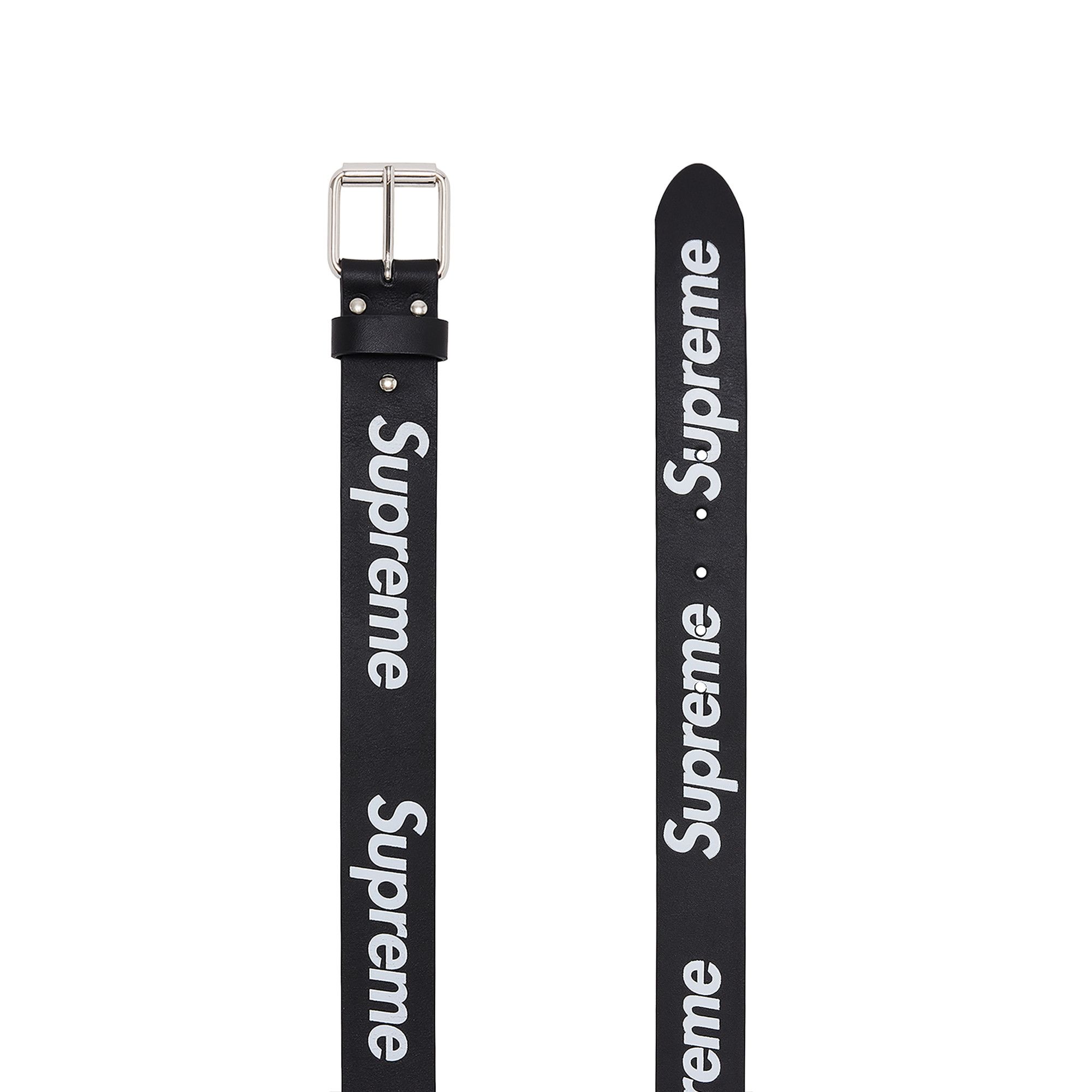 Buy Supreme Repeat Leather Belt 'Black' - FW25A111 BLACK | GOAT