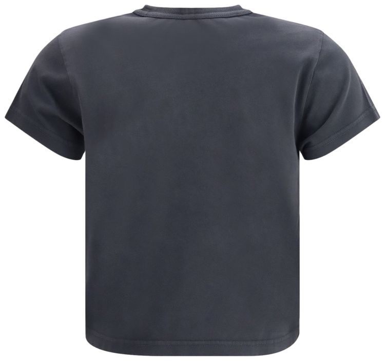 Alexander Wang Shrunken Tee with Hotfix Logo Washed Black
