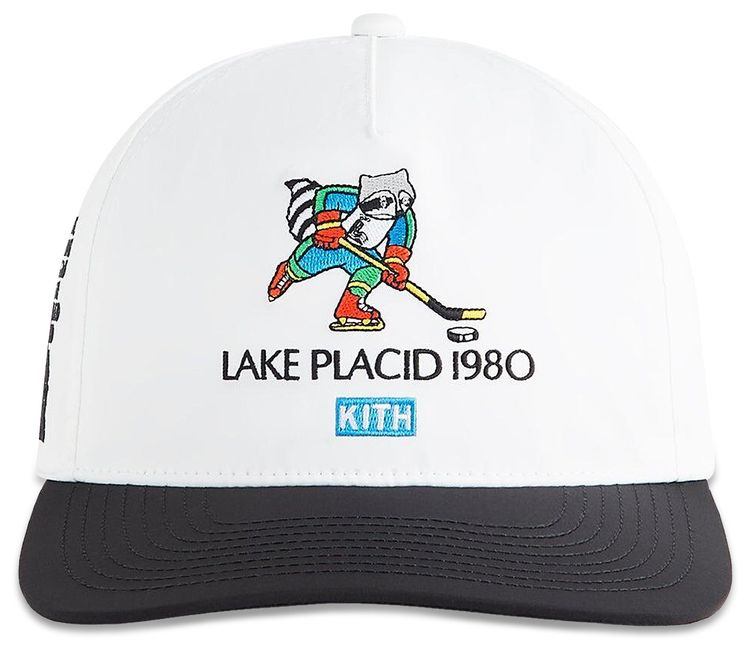 Kith For Olympics Heritage Lake Placid Nylon Bay Low Pinch Crown Snapback White