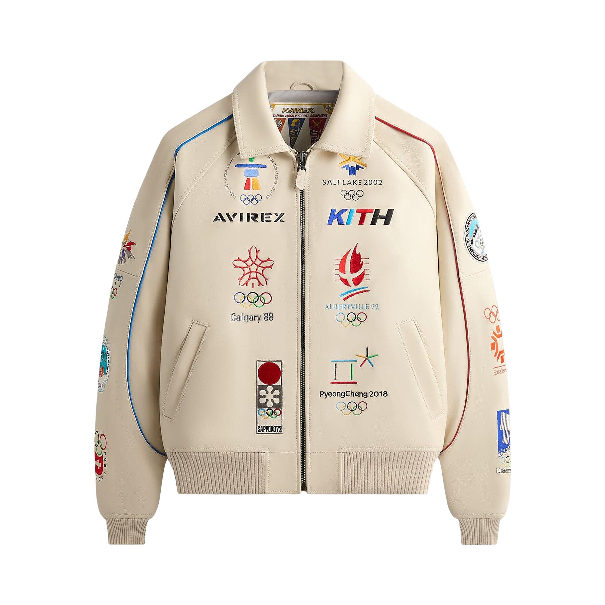 Buy Kith x Avirex For Olympics Heritage Leather Bomber Jacket