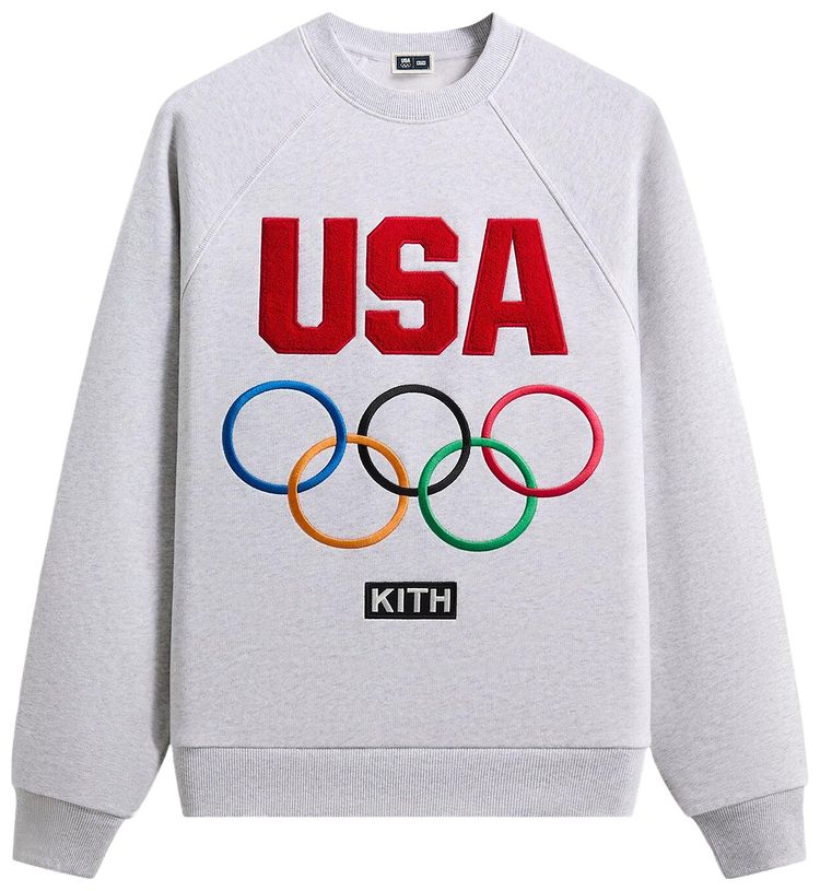 Kith For Team USA Raglan Nelson Crewneck Light Heather Grey