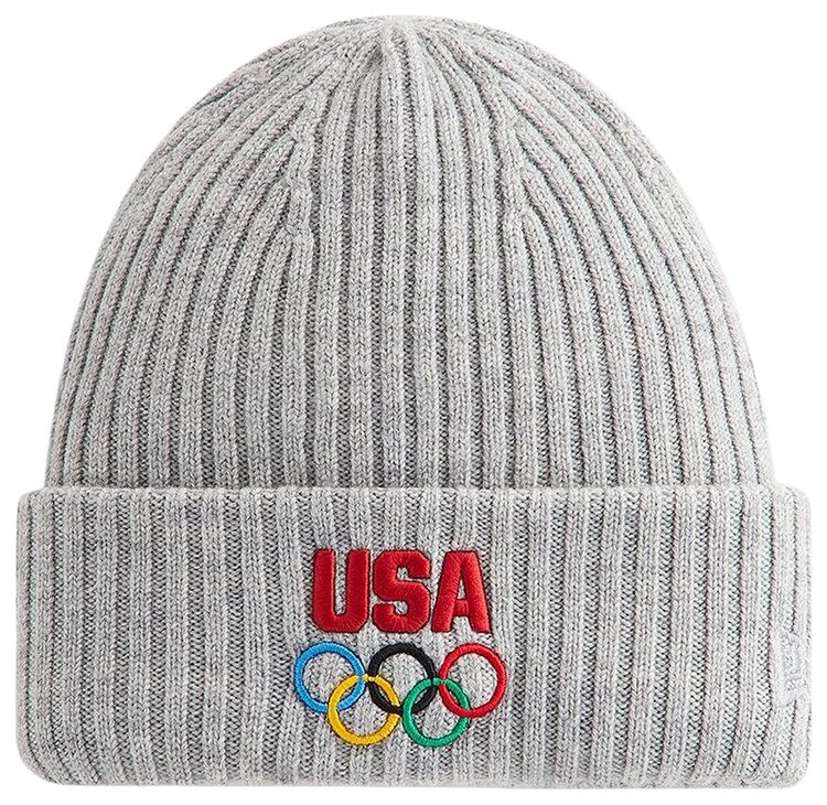 Kith x New Era For Team Usa Knit Mia Beanie Light Heather Grey