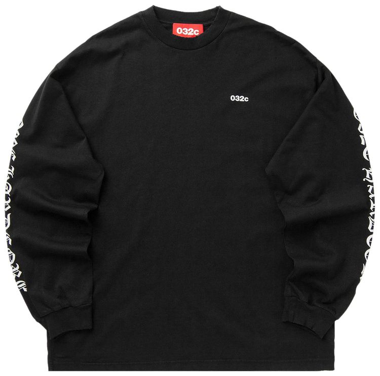 032C Hardcore Since 2001 Long Sleeve Washed Black