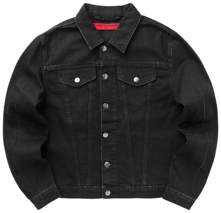 032C Down to Earth Boxy Denim Jacket Washed Black