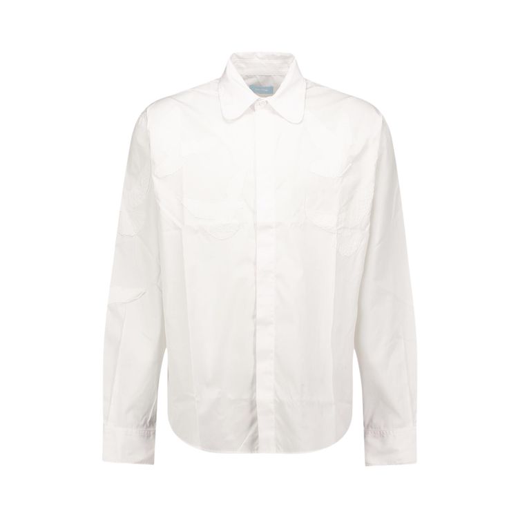 3PARADIS Flying Dove Long Sleeve Shirt WhiteBlue
