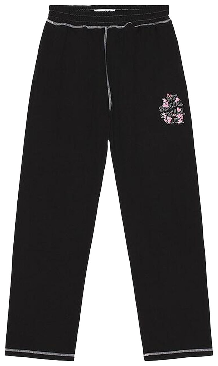 Anti Social Social Club Contrast Stitch Sweats Black