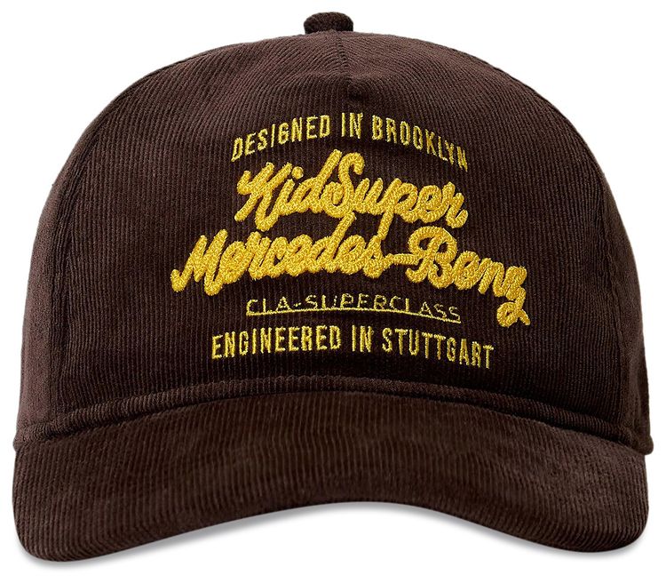KidSuper x Mercedes Benz Chainstitch Hat Brown
