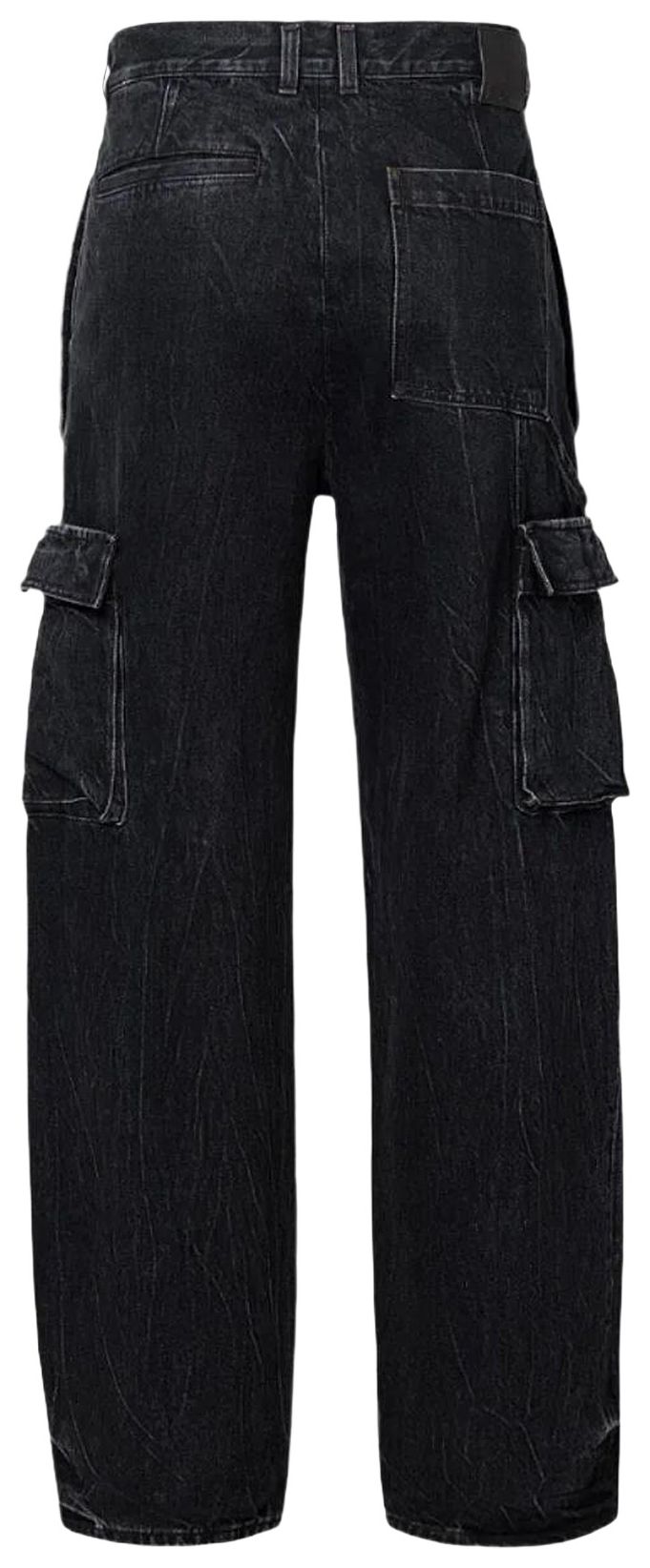 le PERE Peek A Boo Denim Trousers Black
