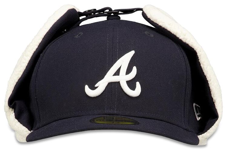 New Era Atlanta Braves Trapper Fitted Hat Navy