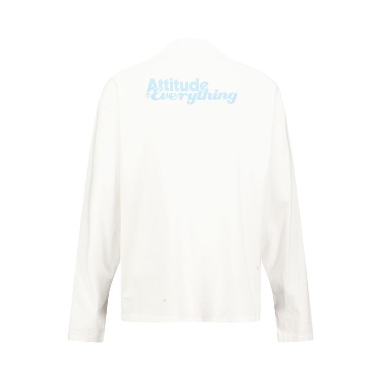 Martine Rose Funnel Neck T Shirt White Fuzzy Balls
