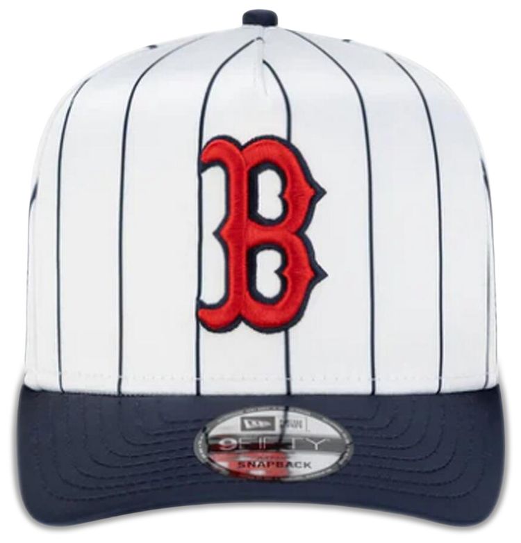New Era Boston Red Sox Satin Pinstripe Snapback White