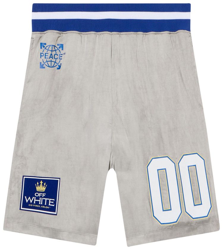 Off White Dyed VI Sat 00 Loose Shorts Flint GreyElectric Blue