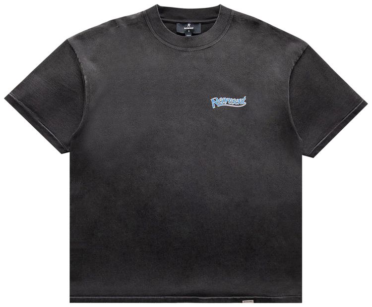 Represent Clo Showcasing T Shirt Stained Black