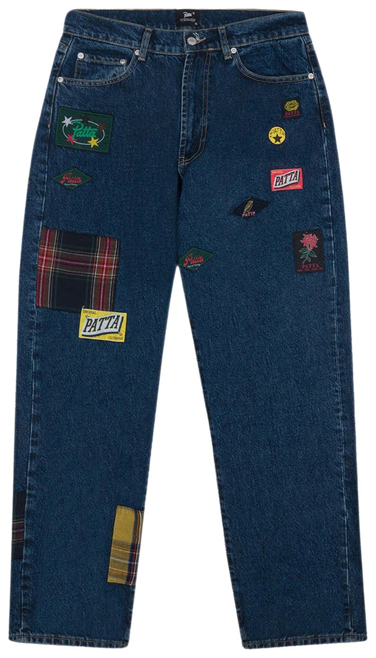 Patta Whole Lotta Labels Denim Pants Blue