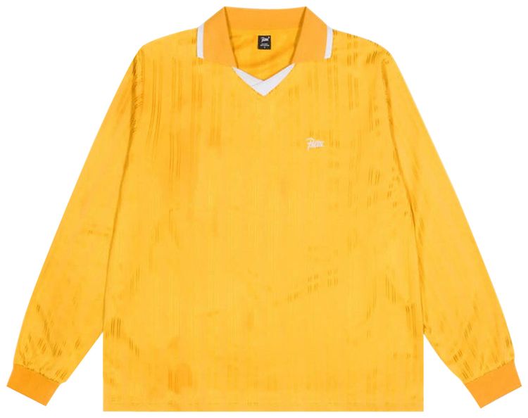 Patta Jacquard Striped Long Sleeve Jersey Yellow