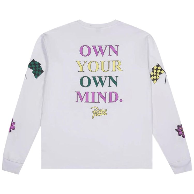Patta Own Your Own Mind Long Sleeve T Shirt White