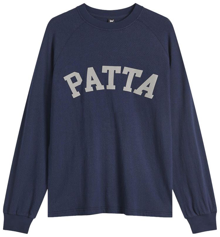Patta Arc Logo Mesh Long Sleeve Jersey Black Iris