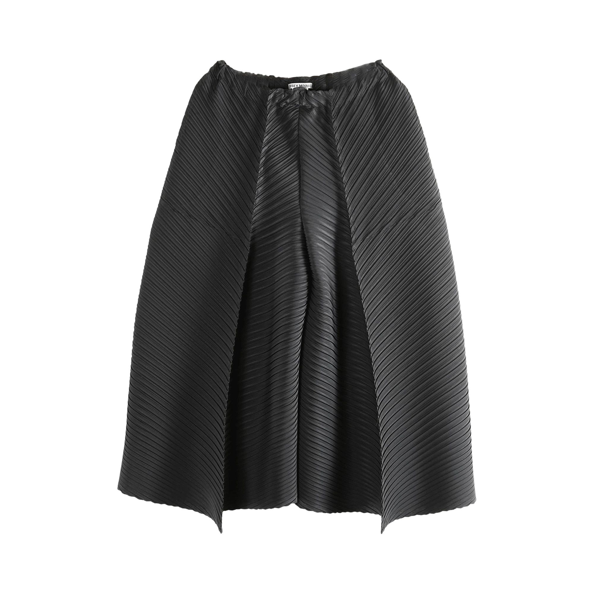 Buy Issey Miyake Plaster Pleats Solid Pants 'Black' - IM66FF670 15