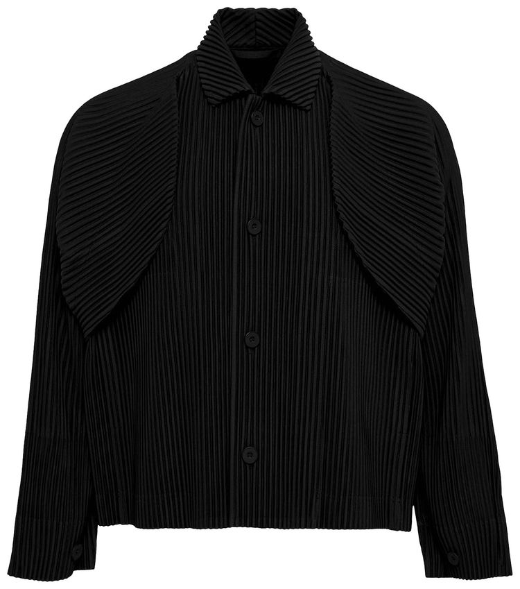 Homme Plisse Issey Miyake Cover And Fold Blouson Black