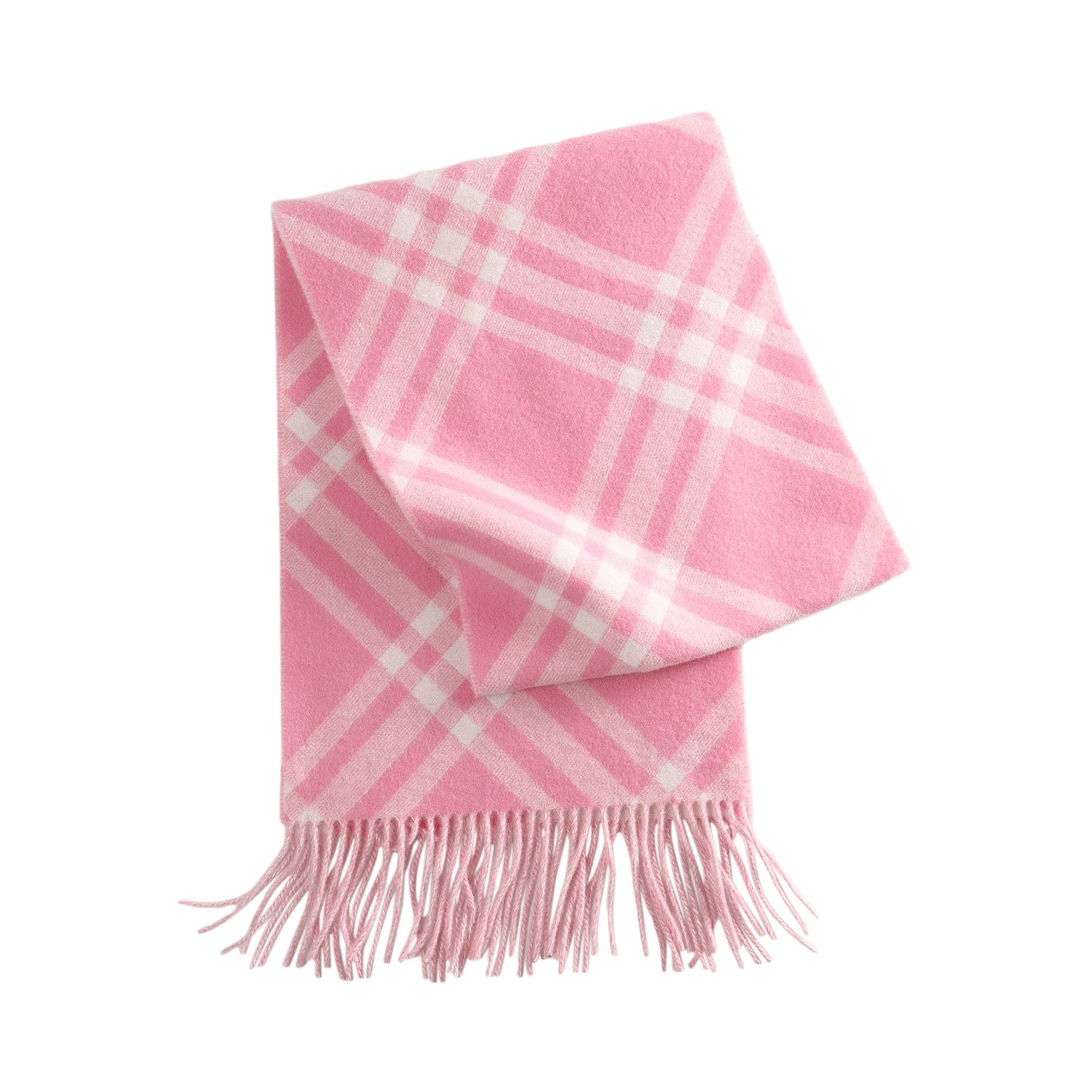 Buy Burberry MU Check Cashmere Scarf 'Sugar Pink' - 8124074 | GOAT