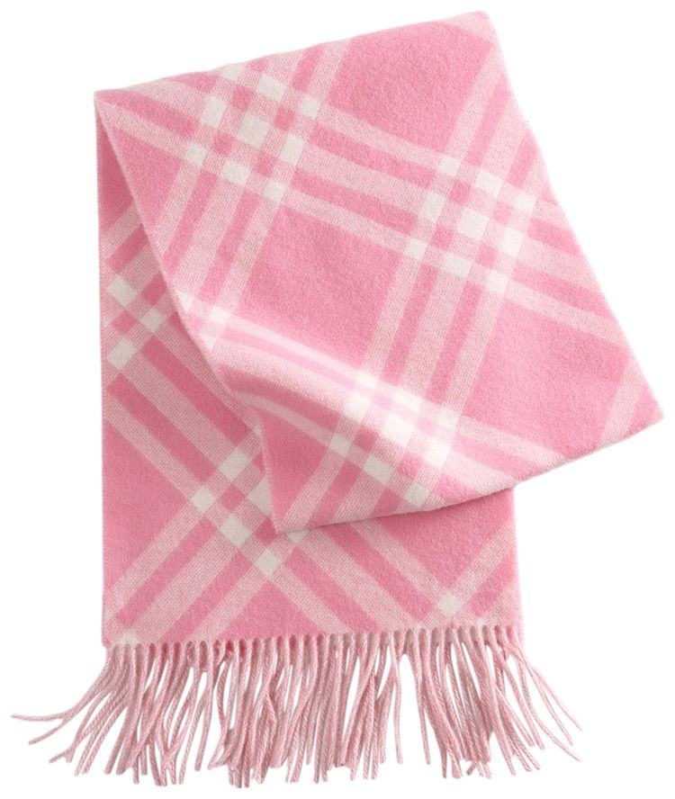 Burberry MU Check Cashmere Scarf Sugar Pink