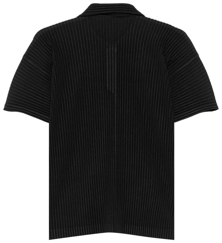 Homme Plisse Issey Miyake Basics Polo Shirt Black