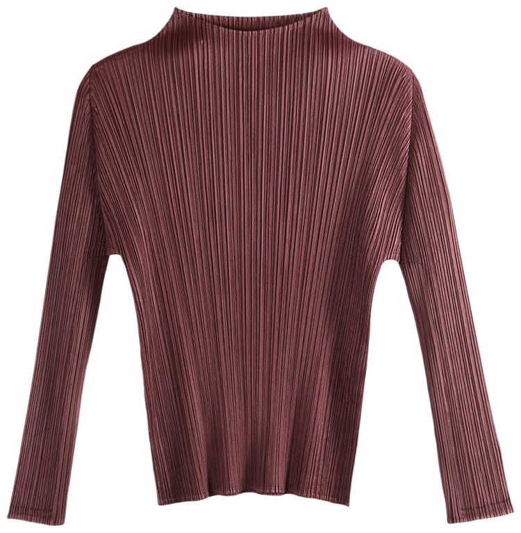 Pleats Please Issey Miyake Monthly Colors January Shirt Bordeaux