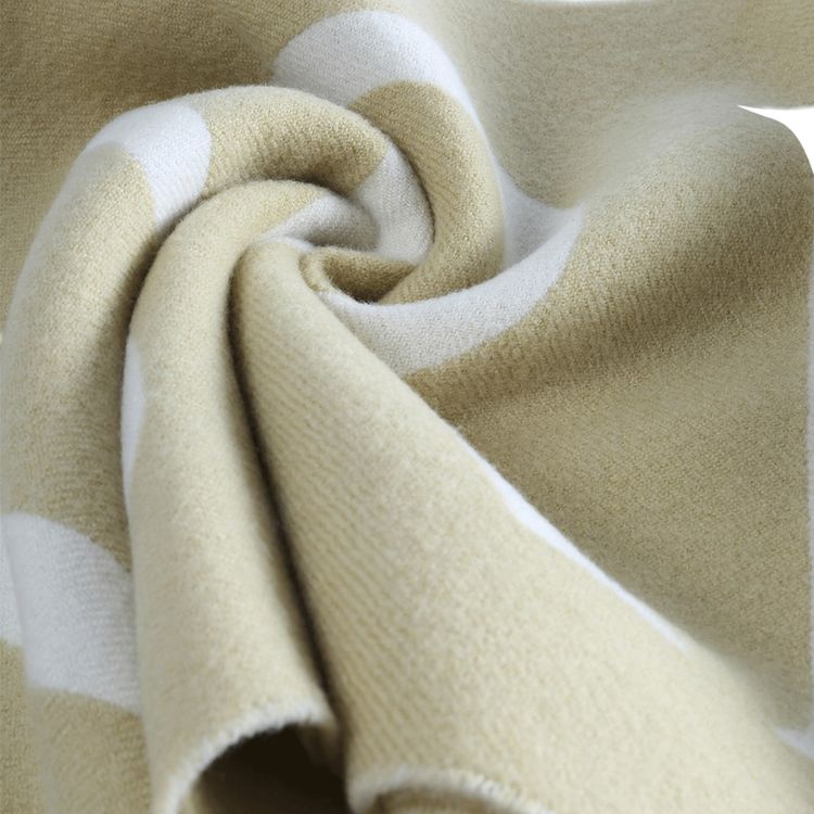 Burberry MU Text Logo Wool Scarf Sand