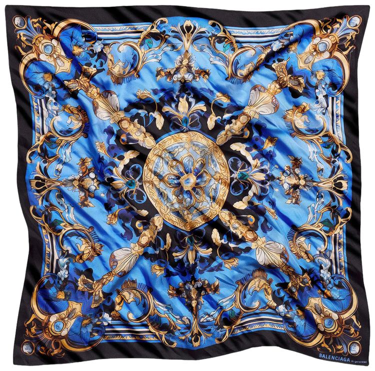 Balenciaga AI Scarf Royal Gold