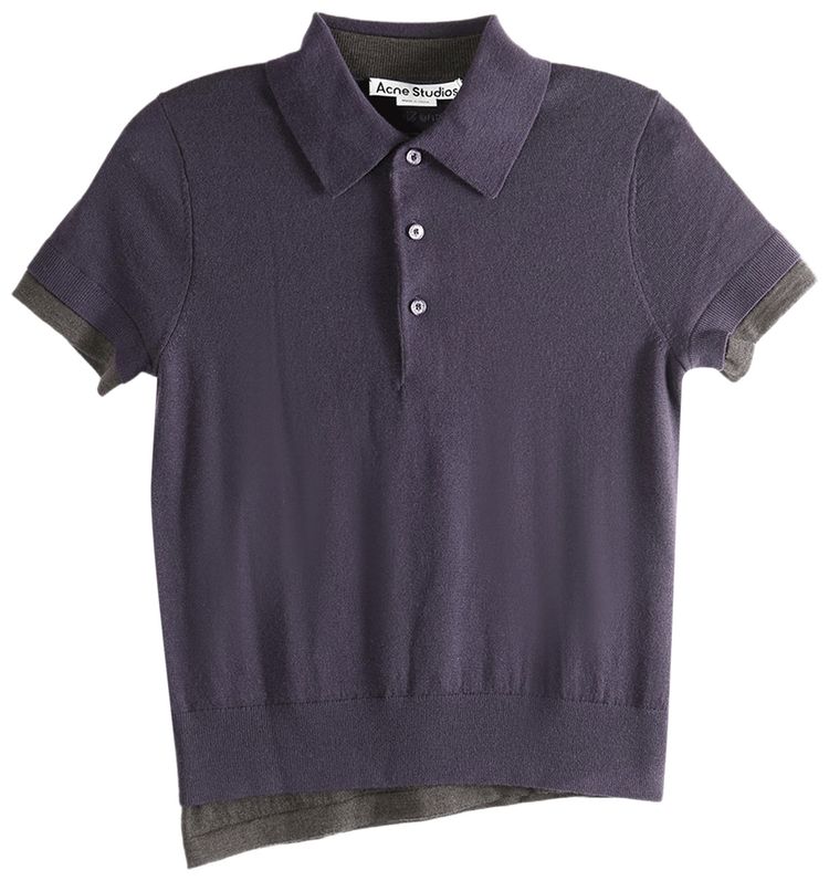 Acne Studios Polo Knitwear PurpleBrown