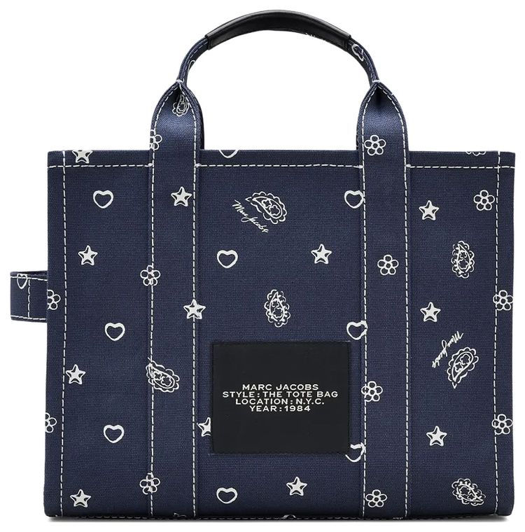 Marc Jacobs The Medium Tote Bag Navy Multi