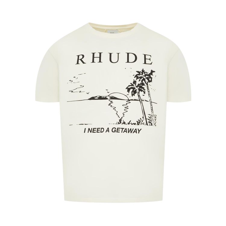 Rhude I Need A Getaway Tee Vintage WhiteBlack