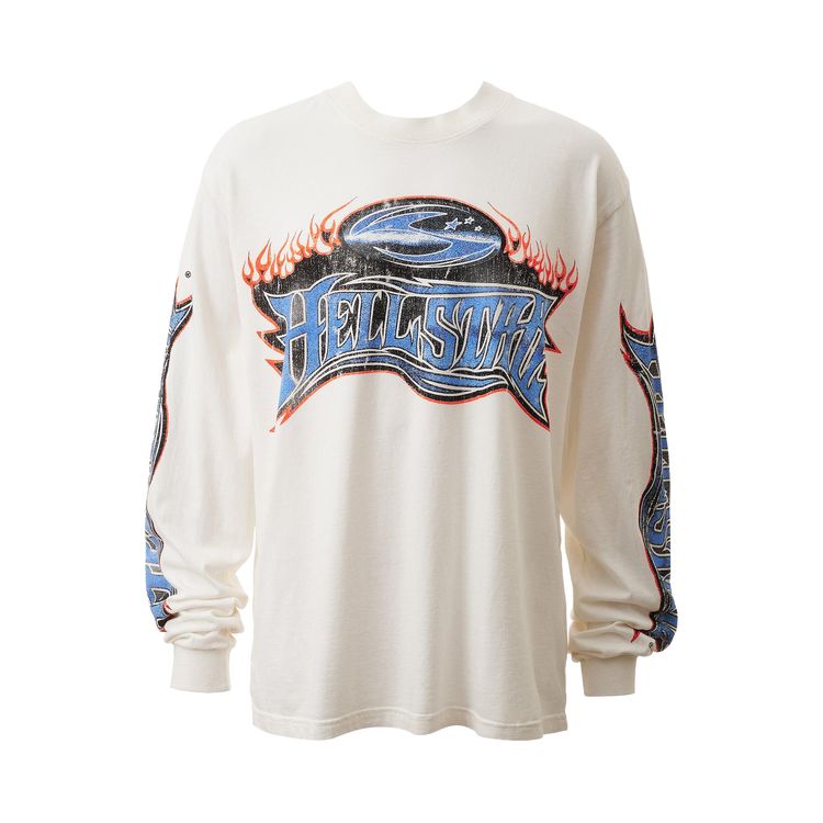 Hellstar Moto Long Sleeve White