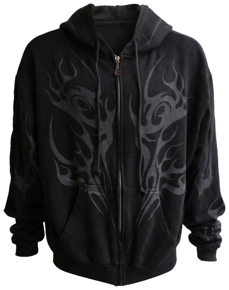 Hellstar Tribal Flame Zip Up Black