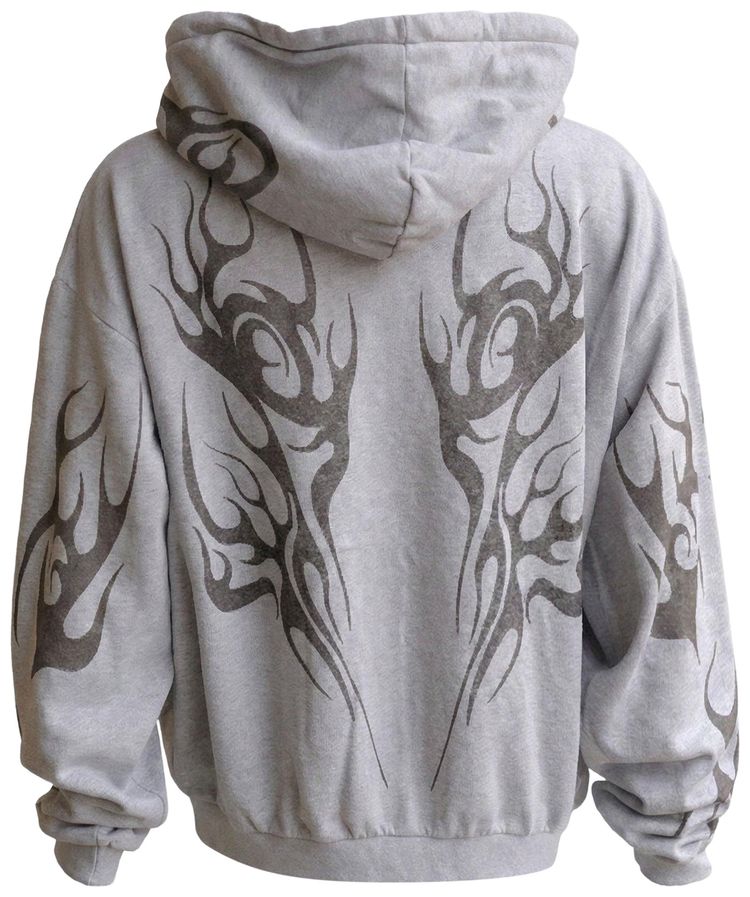 Hellstar Tribal Flame Zip Up Grey