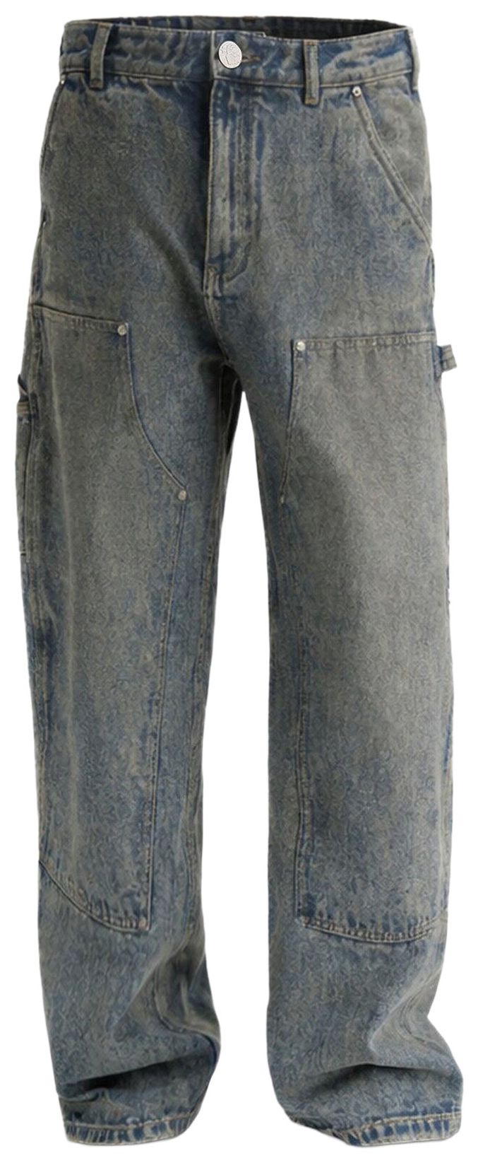 Hellstar Dirty Wash Carpenter Jeans Blue