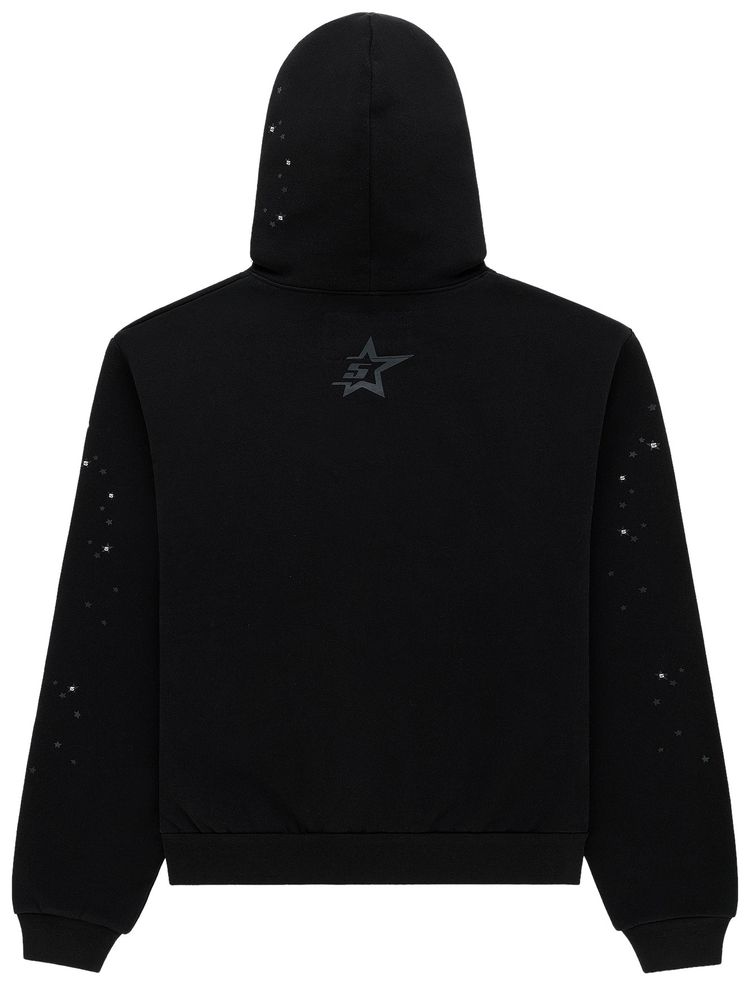 Sp5der Rhinestone Punk V2 Hoodie Black