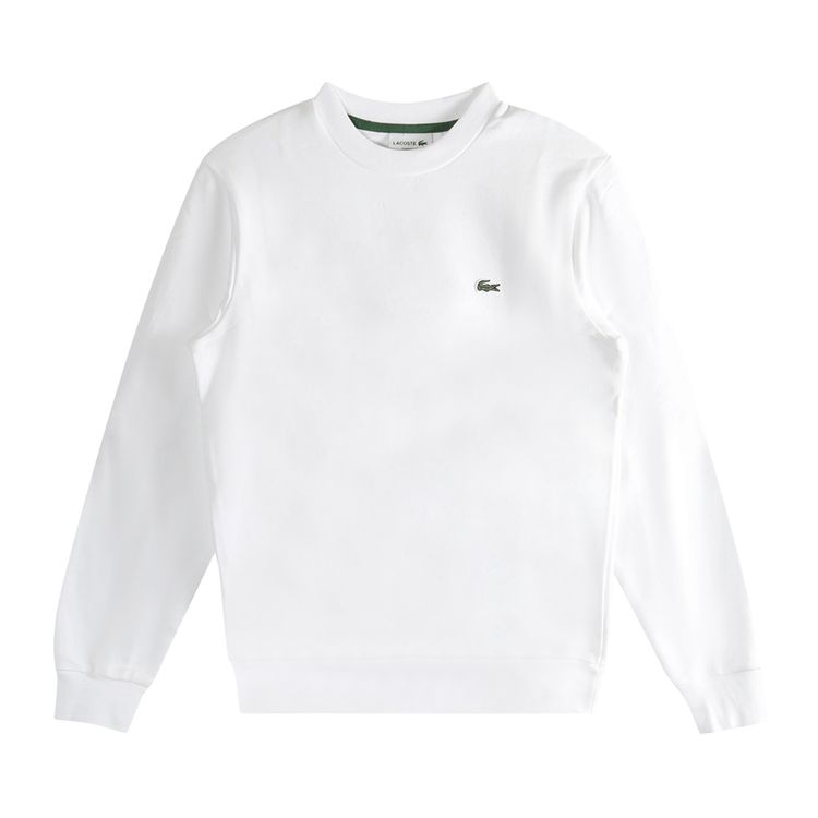 Lacoste Classic Fit Cotton Fleece Sweatshirt White