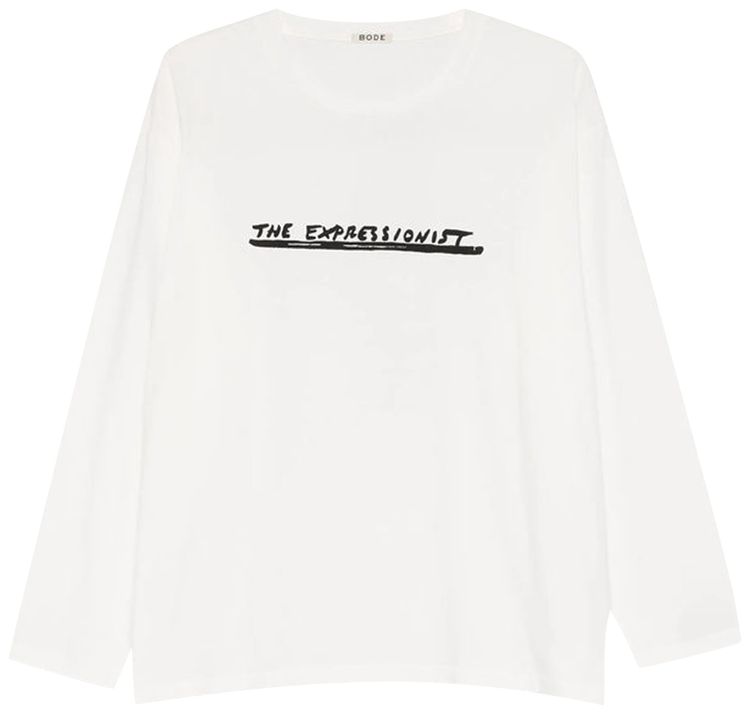 Bode Script Tee Cream