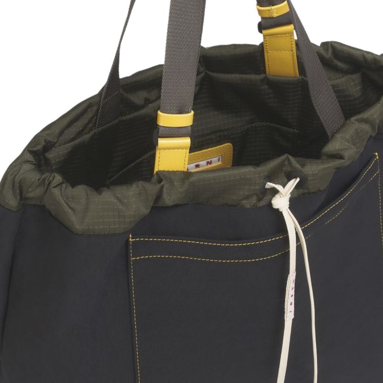 Marni Drawstring Tote Bag Black