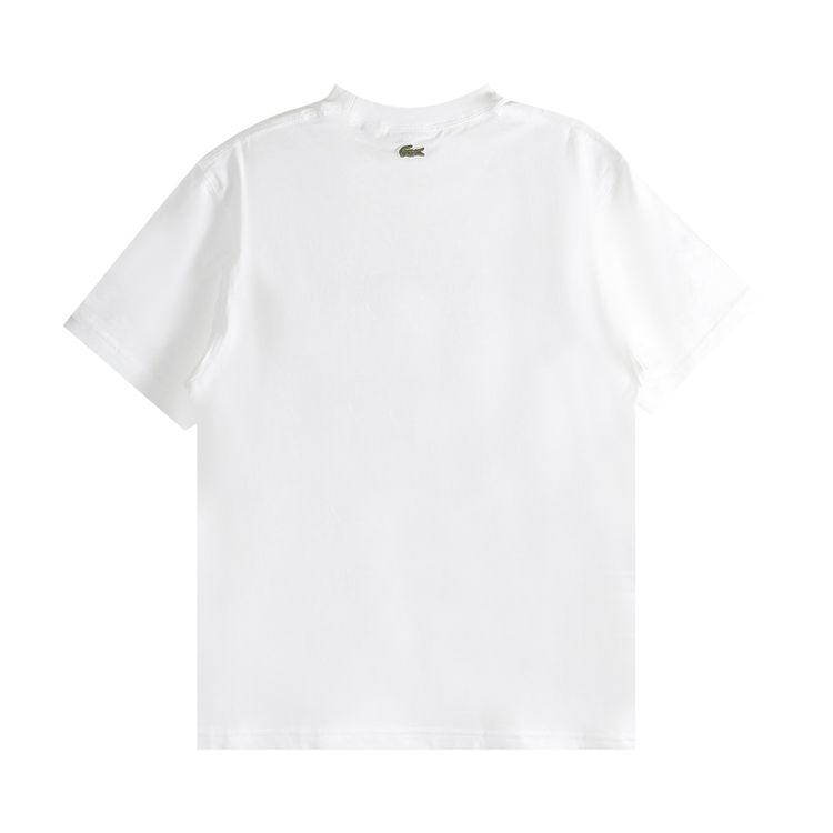 Lacoste Classic Fit Print Cotton Jersey T Shirt White
