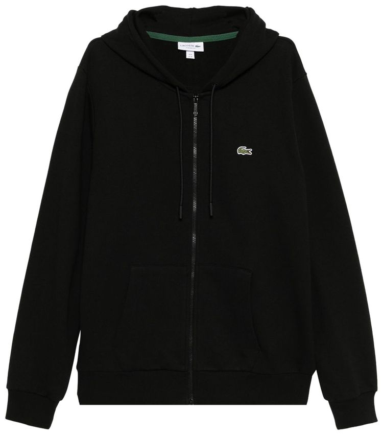 Lacoste Classic Fit Zipped Fleece Hoodie Black