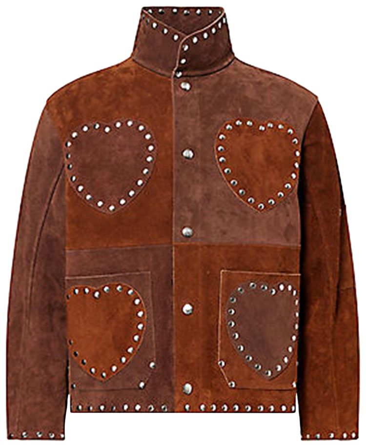 Bode Hearts Welding Jacket BrownTan