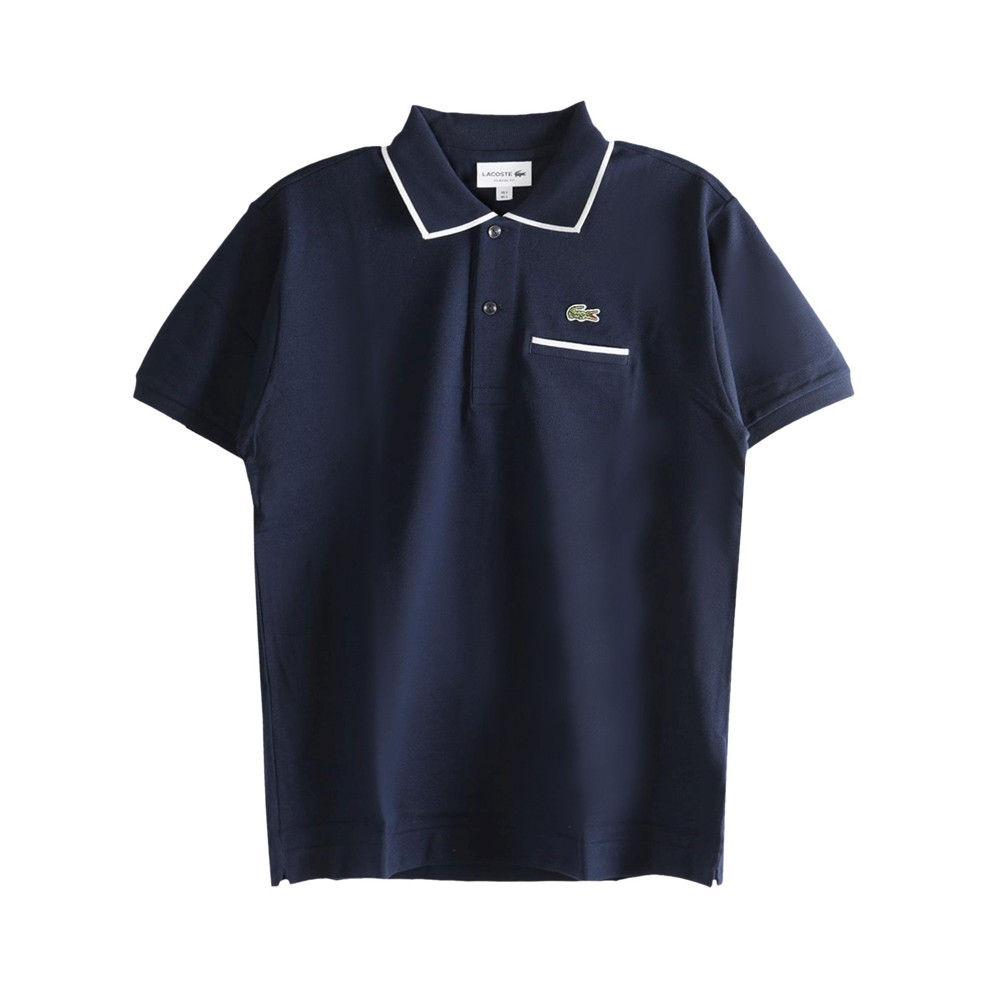 Buy Lacoste Classic Fit L.12.12 Pocket Detail Polo 'Navy Blue