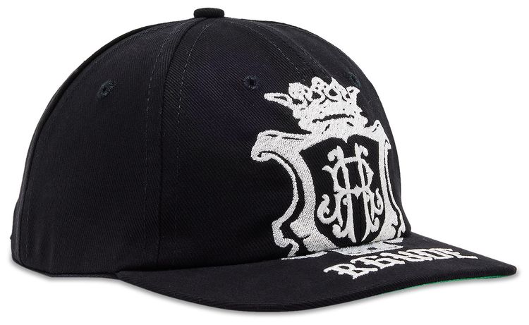 Rhude Grand Cru Crest Curved Brim Hat Black