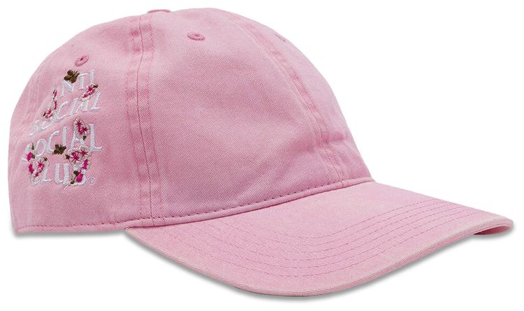 Anti Social Social Club Embroidered Cap Pink