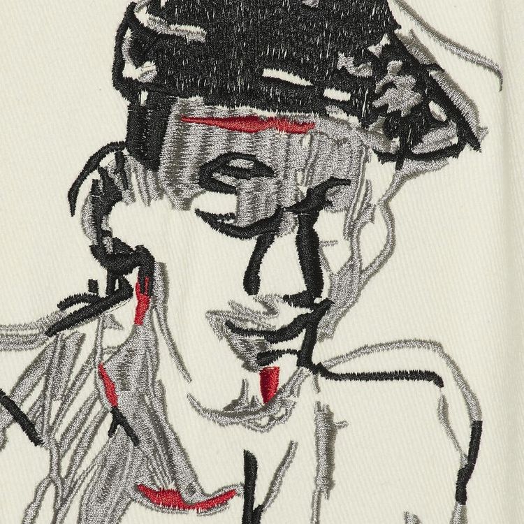 KidSuper Dominos Embroidery Jeans Cream