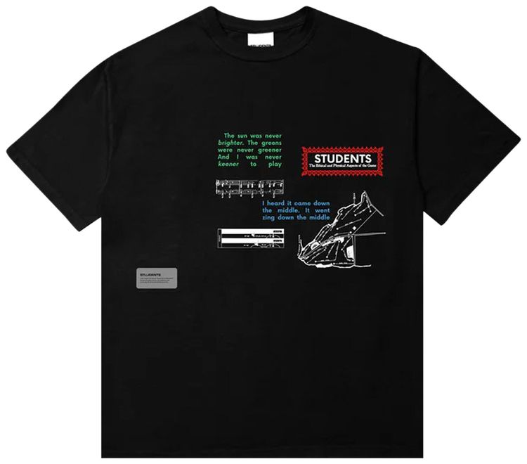 Students Golf Theory T Shirt Black